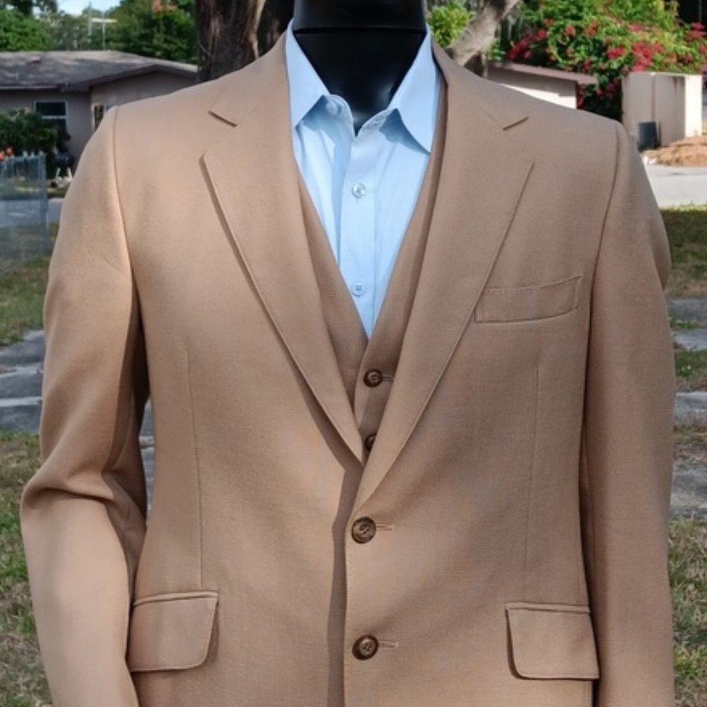 JAGUAR FOR LOAN THOMPSON MEN'S PURE WOOL VINTAGE BLAZER WITH MATCHNG VEST